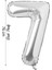 Folyo Balon 7 Rakamı Helyum Balon 76 cm Gümüş Renk - 7 Yaş Balonu - 7 Rakam Balon - 34 Inch 1