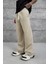 Krem Yıkamalı Basic Baggy Eşofman 1
