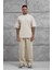 Krem Yıkamalı Basic Baggy Eşofman 4