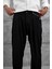 Siyah W11 Kumaş Baggy Pantolon 2