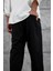 Siyah W11 Kumaş Baggy Pantolon 5