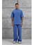 Mavi Yıkamalı Basic Baggy Eşofman 4