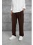 Kahverengi W11 Kumaş Baggy Pantolon 1