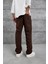 Kahverengi W11 Kumaş Baggy Pantolon 4