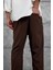 Kahverengi W11 Kumaş Baggy Pantolon 5