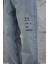 Mavi Cth Nakış Detaylı Taşlamalı Baggy Jean 3