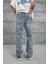 Mavi Cth Nakış Detaylı Taşlamalı Baggy Jean 4