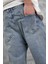 Mavi Cth Nakış Detaylı Taşlamalı Baggy Jean 5