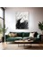 Soyut Temalı Cam Tablo Modern Sade Şık Siyah ve Beyaz Salon Ev Dekorasyon Cam Duvar Tablosu 1