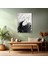 Soyut Temalı Cam Tablo Modern Sade Şık Siyah ve Beyaz Salon Ev Dekorasyon Cam Duvar Tablosu 2
