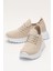 Kadın Ortopedik Taban Triko Günlük Spor Ayakkabı BEJ 5