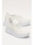 Kadın Ortopedik Taban Triko Günlük Spor Ayakkabı BEYAZ 2