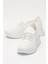 Kadın Ortopedik Taban Triko Günlük Spor Ayakkabı BEYAZ 5