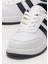 Düz Hafif Taban Günlük Sneaker Ayakkabı Beyaz - Yeşil 5