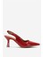 Kadın Sivri Burun Arkası Açık 8 Cm Topuklu Ayakkabı KIRMIZI 1