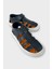 Unisex Cırtlı Esnek Kauçuk Tabanlı Ortopedik Çocuk Spor Sandalet LACİVERT 2