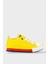 Unisex Çocuk Keten Kısa Convers Modeli Cırtlı Sneaker Spor Ayakkabı (26-30) Sarı 1