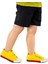 Unisex Çocuk Keten Kısa Convers Modeli Cırtlı Sneaker Spor Ayakkabı (26-30) Sarı 4