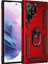 Samsung Galaxy S21 Ultra Kılıf Sofya Yüzüklü Silikon Kapak - Kırmızı Ferrg 1