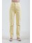 Sarı Paçası Dikişsiz Mom Fit Jean Pantolon 3