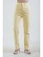 Sarı Paçası Dikişsiz Mom Fit Jean Pantolon 5