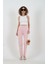 Pembe Paçası Dikişsiz Mom Fit Jean Pantolon 1