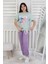 Isob Yeşil Stitch Desenli %100 Pamuk Kız Çocuk Kısa Kollu Pijama Takımı 8-13 Yaş 41415-Y 1