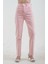 Pembe Paçası Dikişsiz Mom Fit Jean Pantolon 3