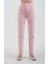 Pembe Paçası Dikişsiz Mom Fit Jean Pantolon 5