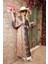 Kadın Siyah-Krem Desenli Kimono – Yazlık Hafif Kumaş – Geniş Kesim – Şık ve Modern 4