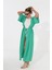 Kadın Yeşil Kimono – Yazlık Hafif Kumaş – Belden Bağlamalı – Standart Beden 2