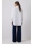 Önü Nakışlı Oversize Gömlek Ekru 5