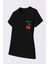 Kiraz Baskı Siyah Kadın T-Shirt Model 3 2