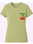 Kiraz Baskı Mint Yeşili Kadın T-Shirt Model 3 2