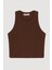 Halter Yaka Crop Atlet Kahverengi 1