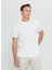 Bisiklet Yaka Jakarlı Ekru Erkek T-Shirt ACE091252303_EKR 1