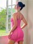 Y2K Coquette Pembe Dantel Detaylı Bodycorn Elbise 2