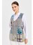Kadın V Yaka Patchwork Yelek A.mavi 5