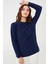 Kadın Dikişsiz Örgü Kazak 02421280 Lacivert 5