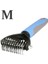 Profesyonel Köpek Fırçası Pet Saç Çıkartma Köpek Bakım Tarak Kalı Çıkarır Kediler Köpekler Hayvan Saç Fırçası Köpek Aksesuarları Evcil Hayvan Ürünleri: M Mavi 1 (Yurt Dışından) 1