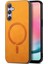 Samsung Galaxy A24 4g (162.1 x 77.6 x 8.3mm) Magsafe ile Uyumlu Deri Dokunmatik Telefon Kapağı (Yurt Dışından) 1
