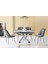 Steel Hg Masa, Konfor Sandalye, Marmo, 130 x 80 1
