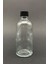 6 Adet Şeffaf Cam Shot Şişesi Sızdırmaz Siyah Plastik Kapaklı Kolonya Koku Süs Çok Amaçlı Şişe 100ML 5