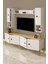%100 Mdf Tv Ünitesi 180 cm Desenli Dolaplı Raflı Tv Ünitesi 4