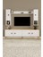 %100 Mdf Tv Ünitesi 180 cm Desenli Dolaplı Raflı Tv Ünitesi 5