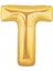 T Harf Folyo Balon Altın Renk 40 Inç 1