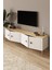 %100 Mdf Tv Ünitesi 180 cm Beyaz Aytaşı Tv Sehpası 3