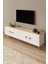 %100 Mdf Tv Ünitesi 180 cm Beyaz Aytaşı Tv Sehpası 4