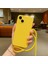 Apple iPhone 15 ile Uyumlu Ipli Boyun Askılı Silikon Kılıf Kadife Iç Yüzeyli Epiphany Kılıf Sarı 1