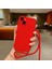 Apple iPhone 15 ile Uyumlu Ipli Boyun Askılı Silikon Kılıf Kadife Iç Yüzeyli Epiphany Kılıf Kırmızı 1